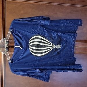 Mezzanine Modcloth Navy Blue Hot Air Balloon Top Large